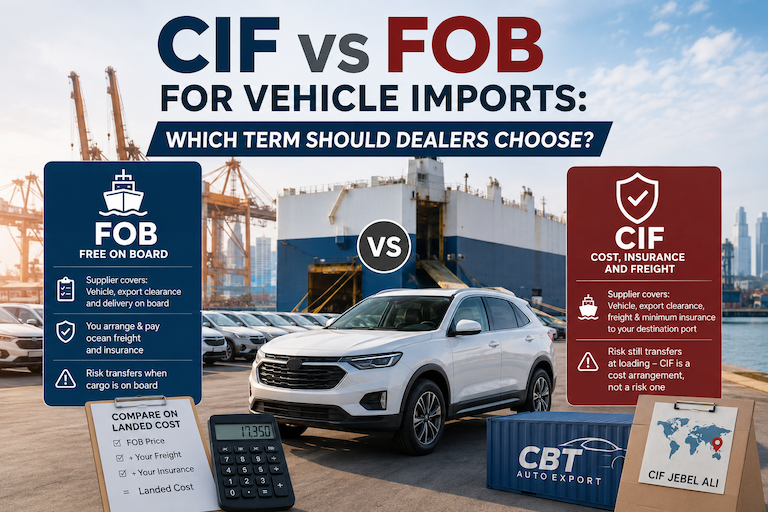 CIF vs FOB for Vehicle Imports: Which Term Should Dealers Choose?